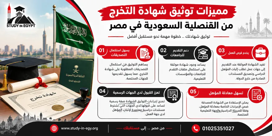 مميزات توثيق شهادة التخرج من القنصلية السعودية في مصر